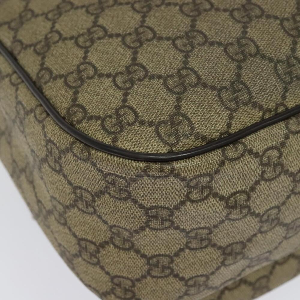 GUCCI GG Supreme Shoulder Bag Pvc Beige Gold - Picture 12 of 16